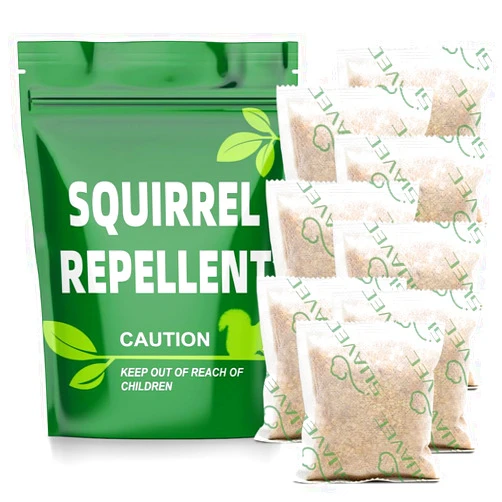 AUDQQM Squirrel Repellent Outdoor, Squirrel Repellant for Attic, Chipmunk Repellent, Squirrels Repeller, Chipmunk Deterrent for Garden, Repellant for Squirrels, Keep Squirrel Out of Garage-8 Pouches