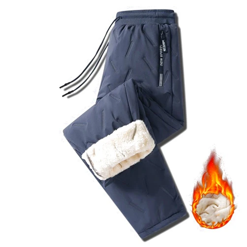 AYGJKIE Men's Trousers, Warm Sweatpants, Casual Sports Trousers Winter Fleece Sweatpants Sherpa Lined Trousers with Pockets