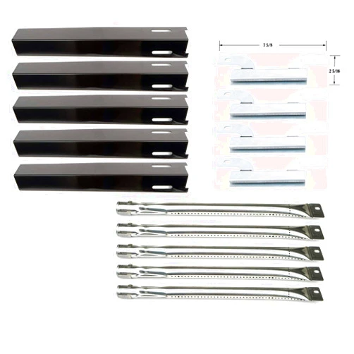Direct store Parts Kit DG138 Replacement for Brinkmann Heavy-Duty 810-8501-S Gas Grill Burners,Crossover Tubes, Heat Plates