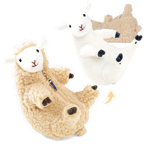 Furvana Shaved Sheep Stuffed Animal, Sheep Plush Toy, Cute Plushie for Girls, Sleeping Pet Buddy, Lamb Stuffed Animal Best Birthday Gifts for Women Boys Teens, Small Plush Toy