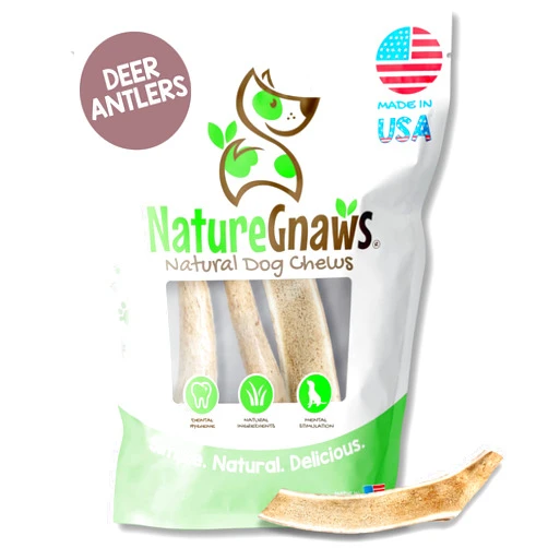 Nature Gnaws USA Deer Antlers for Dogs 4-7