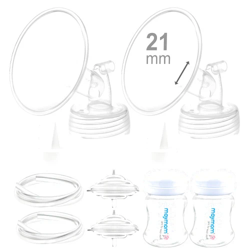 Maymom Pump Parts Compatible with Spectra S2 And S1, 21mm Flange, Valve Tube Bottle Backflow Protector, Not Original Spectra S2 Accessories Replace Spectra Duckbill Valve Tube Bottle