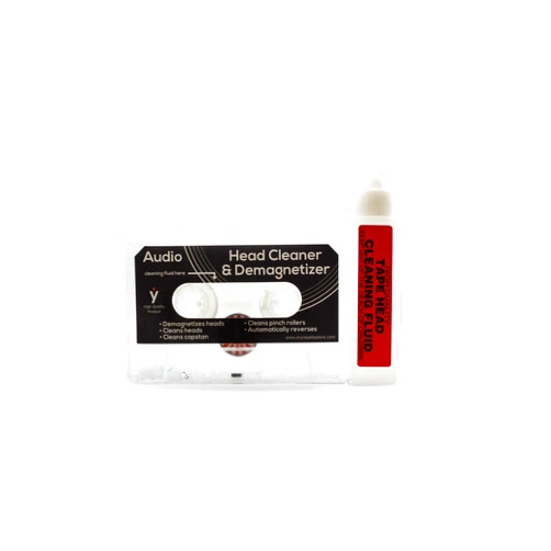 My Needle [KC-02] Premium Audio Cassette Head Cleaner & Demagnetizer Kit - Wet Type for Cassette Decks, Tape Head Cleaner, VHS & Video Head Cleaning, Stereo Repair., Small, Black
