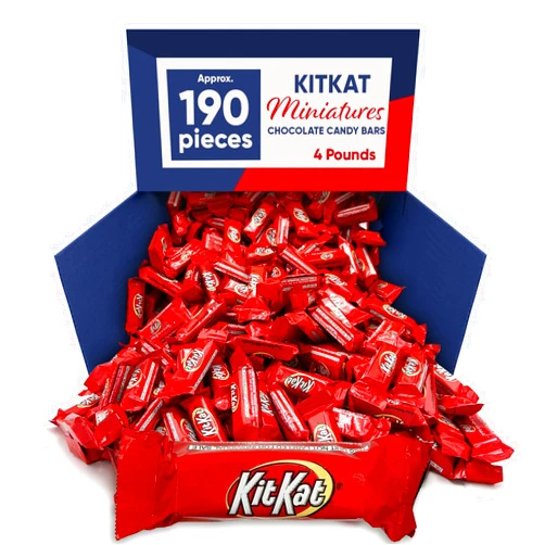 CHAIN & JO SWEETS Minis Chocolate Candy Bars Miniatures 4 pounds approx 190 pieces - Candy Bulk Individually Wrapped miniatures Snacks Candy Bars - Snacks For Adults & Kids Chocolate