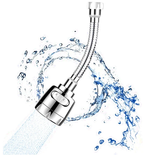Wodgreat Sink Faucet Attachment, Movable Kithchen Faucet Head 360° Rotatable Faucet Sprayer Head Replacement Water Saving Faucet Extender,Anti -Splash,3 Modes, Chrome Faucet Head for Kitchen and Bathroom