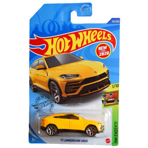 Hot Wheels '17 Lamborghini Urus, [Yellow] 213/250 Exotics 1/10