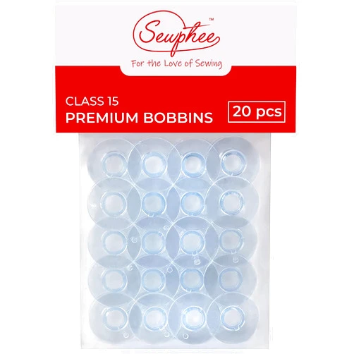 Sewphee 20pcs Bobbins fits Singer Sewing Machine - Class 15 Plastic Bobbins, 81348
