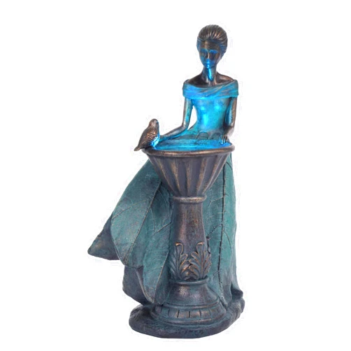 DiliComing Fairy Outdoor-Statues Garden-Décor with Solar - 12 Inch Resin Leaf Angel Girls Sculpture Waterproof Outdoor Decor for Gardem/Patio/Yard, Unique Fairy Figurines Home Decor Gifts for Women