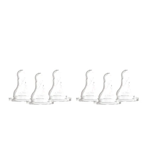 Dr. Brown's Ultra-Preemie Narrow Baby Bottle Nipple, Specialty Extra Slow Flow Rate, 100% Silicone Bottle Nipple, BPA Free, 0m+, 6 Pack
