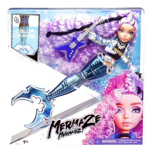 MERMAZE MERMAIDZ Color Change Riviera Mermaid Fashion Doll with Designer Outfit & Accessories, Stylish Hair & Sculpted Tail, Poseable, Toy Gift Girls Boys Collectors Ages 4 5 6 7 8 to 12+, 580812