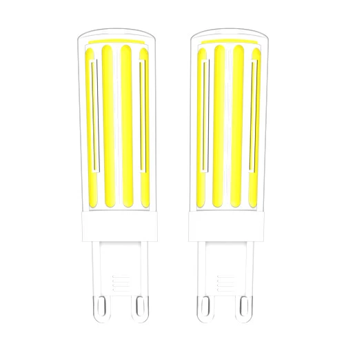 TRIJZHOU G9 Led Light Bulbs Dimmable 75w 80w Halogen Equivalent, 8W Daylight White 6000K T4 COB G9 Base LED Bulb Bi Pin Base Chandelier Lighting, No-Flicker 360°Beam Angle 120v 800LM Pack of 2