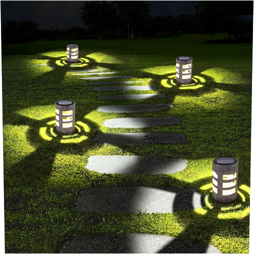 Generic Solar Lights Outdoor, 2 Pack Solar Lights for Outside, Auto On/Off Solar Pathway Lights,Waterproof Solar Powered Landscape, Light for Yard Garden Patio Walkway Driveway (Grey, 4 Pack)