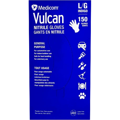 Medicom Vulcan Nitrile Gloves, 150 Count Large
