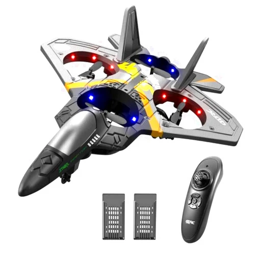 4DRC V17 RC Plane Remote Control Plane 2.4Ghz Foam RC Airplanes Helicopter Quadcopter for Adults Kids,Spinning Drone,Gravity Sensing,Stunt Roll,Cool Light,Gifts for Kids Boys