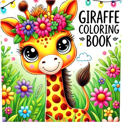 Ella Sketchy Giraffe Coloring Book: 50 Fun Facts with Cute Giraffes, Engaging Activities for Boys and Girls Aged 3-8, Learning Animal Facts and Enhancing Creativity