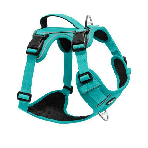 BEYFIRG_ No Pull Harness for Medium Large Dogs,Lightweight & Adjustable Reflective Pet Vest Harness Easy Control Handle for Training, Walking (Teal, Medium)