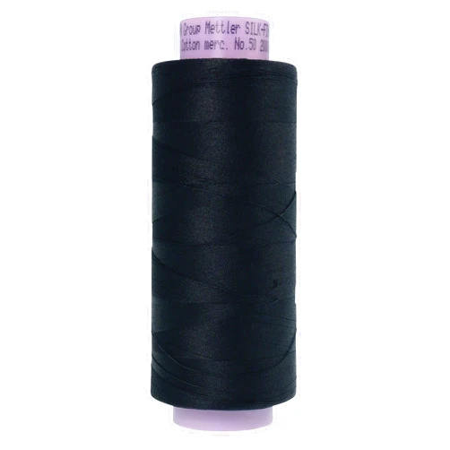 Mettler Silk-Finish Cotton Thread, 2000 yd/1829m, Black