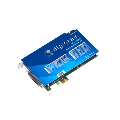 Digigram VX442e Multichannel PCM Sound Card with Stereo Analog I/O, Stereo Phones Out and Stereo AES/EBU I/O
