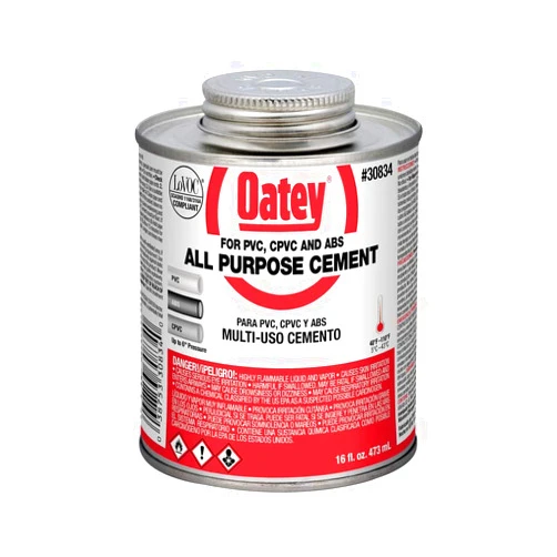 Oatey 7530834 All-Purpose Cement-16 oz, Standard, Red