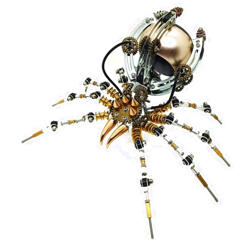 KonHaovF 3D Metal Puzzle Spider with Speaker for Adults, Assembly 3D Metal Model with Tool Kit to Build, 3D Metal Puzzle Model Building Kit Gifts for Boys Teens, Home Decor Table Ornaments