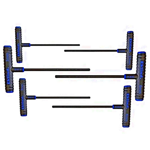 Eklind Tool 64906 Power-T Handle Hex Key Allen Wrench Set, Metricmm Sizes 2-6, 6 Pieces