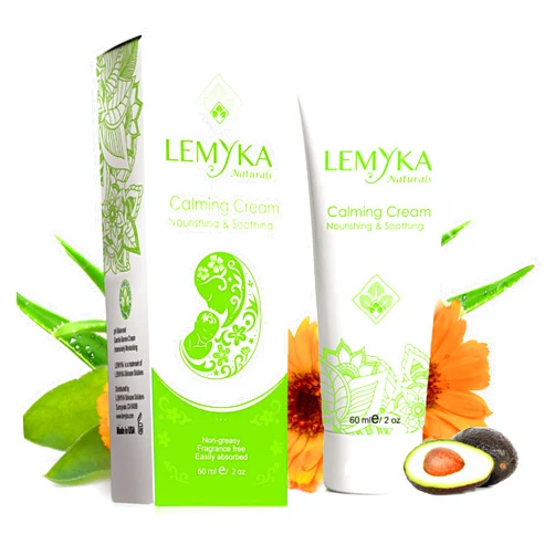 LEMYKA Natural Eczema Cream, Itch Relief for Atopic dermatitis, Soothing & Intensively Moisturizing, Dry cracked Skin Balm, Anti Itch Ointment, 10X Organic aloe vera, ceramides, LEMYKA, 2OZ