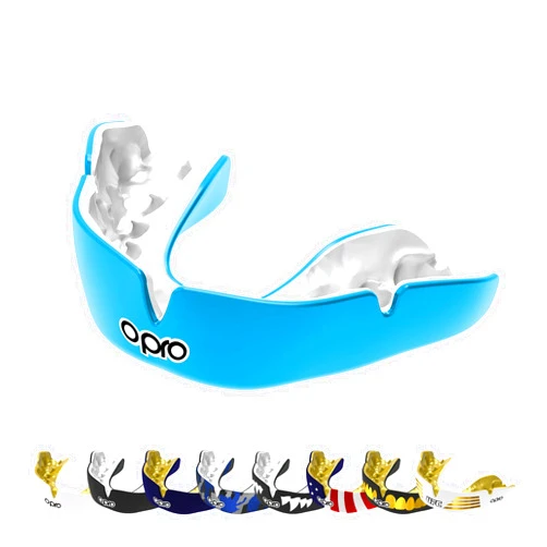 OPRO Instant Custom-Fit Mouth Guard, Dentist-Level Comfort, Protection & Fit - Moldable Mouthguard for Football, Boxing, Rugby, MMA, Lacrosse, UFC, Ice Hockey Mouth Piece - Includes Mouthguard Case