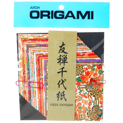 Aitoh Yuzen Washi Chiyogami Origami Paper, 4 by 4-Inch, 40 Sheets