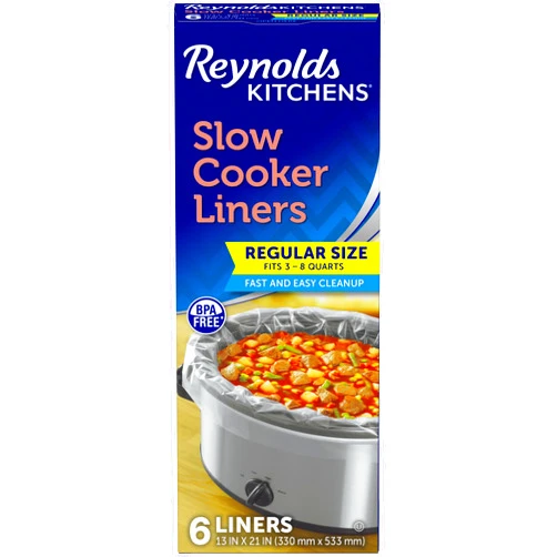 Reynolds Kitchens Slow Cooker Liners, Regular (Fits 3-8 Quarts), 6 Count