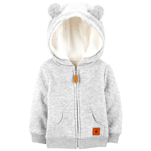 Simple Joys by Carter's Baby Hooded Sweater Jacket with Sherpa Lining