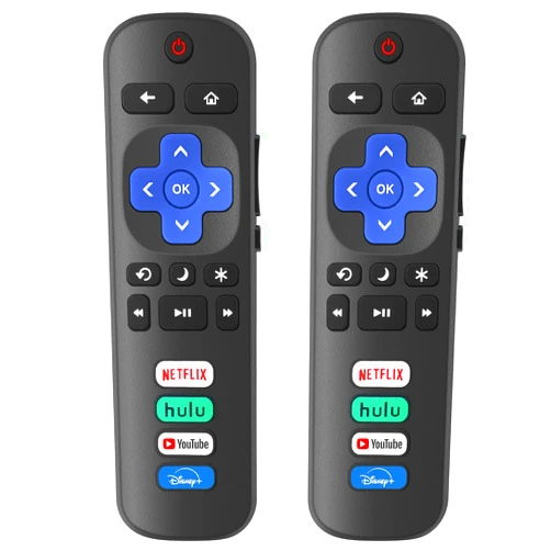 Gotellx 2 Pack Replacement Remote Controls Compatible with Roku Smart TV, Infrared Remotes for TCL/Hisense/Sharp/Philips/Onn/Element/Insignia Roku TV (Not Compatible with Roku Stick, Box or Speaker)