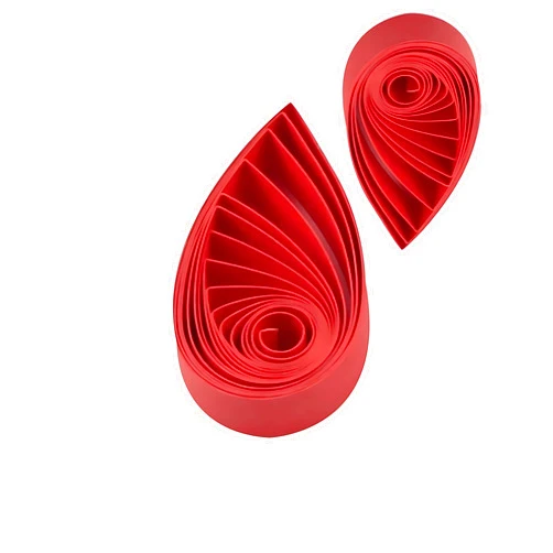Easy PaperArt Red Quilling Strips Paper Set 3/5/7/10mm Solid Color Scarlet Paper Red Craft Origami Strips-120pc/bag- 21.2inch Length-Paper Strips Quilling Paper