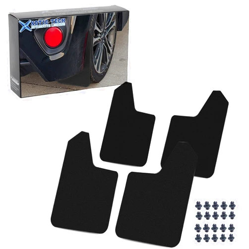 x xotic tech Universal Front and Rear Black Mud Flaps Splash Guards Mudflaps Mudguard Fender Flares Dirty Traps for Car Pickup Truck SUV with Hardware (4PCS)