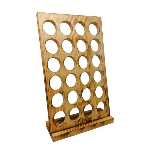 Gianna's Home Rustic Farmhouse Country Distressed Wood Coffee Pod Holder For K-Cups, 24 Capacity (Torched Wood)