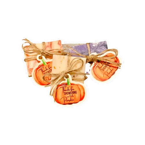 Nancys Garden Soap LLC Pumpkin Themed Mini Soap Shower Favors with twine and custom tags (25 pack)
