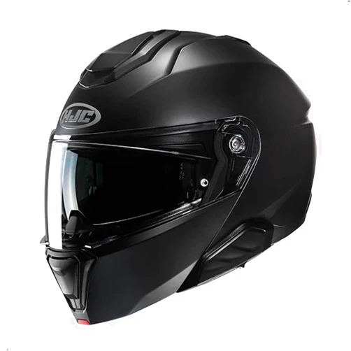 HJC i91 Solid Modular Motorcycle Helmet with HJ-33 Pinlock Shield, DOT Approved (Semi Flat Black, Medium)
