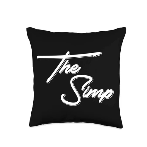 Simpin' Ain't Easy Sarcastic Designs Simp-Sarcastic Egamer & Egirl Internet Meme Nation-Only Throw Pillow, 16x16, Multicolor
