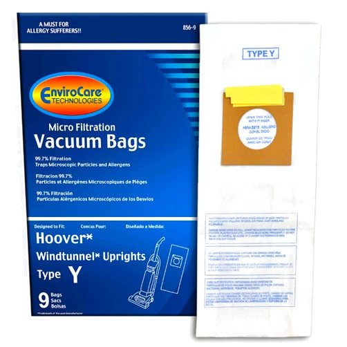 EnviroCare Replacement Micro Filtration Vacuum Cleaner Dust Bags Designed to fit Hoover Windtunnel Upright Type Y 9 pack