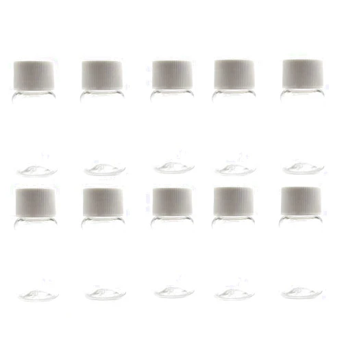 SYBL 10PCS 30ml/1oz Empty Refillable PET Transparent Plastic Jar Bottles Travel Cosmetic Container Pot Holder With Plastic Screw Lid For Lotion Essential Oil Toner Perfume(Cap Color Random)