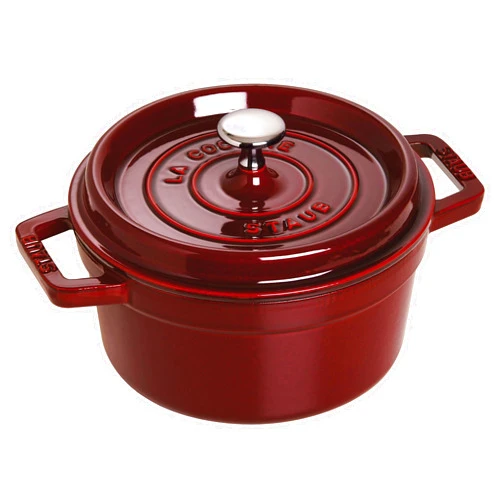 Staub Cast Iron 2.75-qt Round Cocotte - Grenadine, Made in France