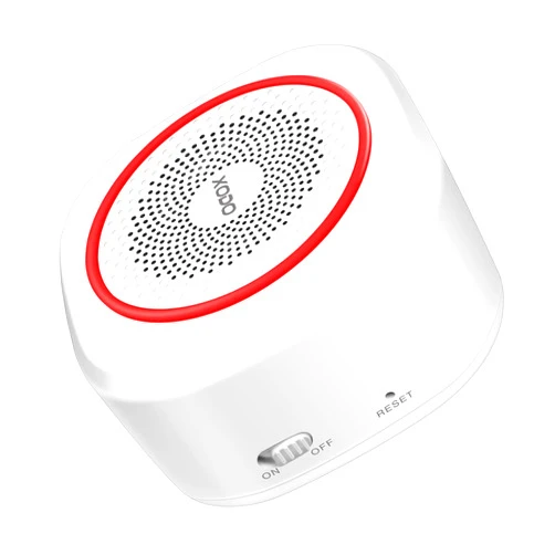 XODO Smart Home Security System - WiFi Siren Alarm with Strobe LED, 90dB Alert, App-Controlled, Works with Google Home & Alexa, Wireless Home Alarm System