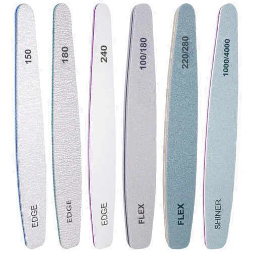 HomeyEra Nail File and Buffer Set, 6 Pcs Professional Nail File Kit for Acrylic and Natural Nails, 100/150/180/220/240/280/1000/4000 Grit Soft Nail Filer Gel Nail Files & buffers Filing Emery Board Home Salon