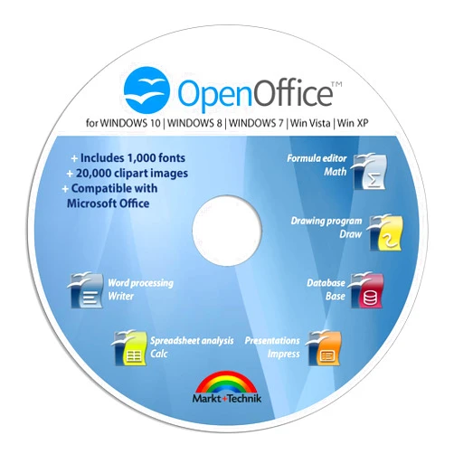 Markt + Technik Office Suite 2024 Special Edition for Windows 11-10-8-7-Vista-XP | PC Software and 1.000 New Fonts | Alternative to Microsoft Office | Compatible with Word, Excel and PowerPoint