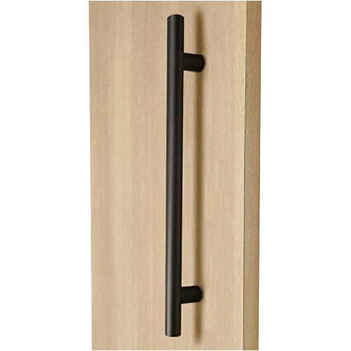 Strongar Pro-Line Series: Ladder Style Pull Handle - Back-to-Back, Matte Black Powder Coated Finish, 316 Exterior Commercial Grade Stainless Steel Alloy / 24