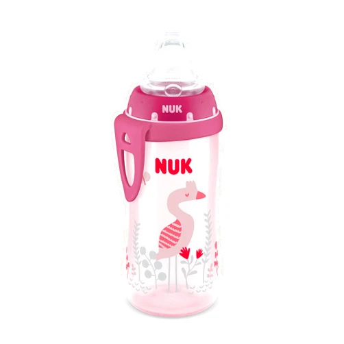 NUK Silicone Spout Active Cup, Flamingo or Dinosaur Assorted Colors, 10-Ounce