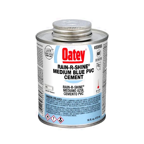 Oatey 30893 PVC Rain-R-Shine Cement, 16-Ounce, Blue