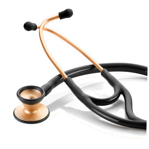 ADC Adscope 606 Ultra Lightweight Cardiology Stethoscope with Tunable AFD Technology, Rose Gold/Black