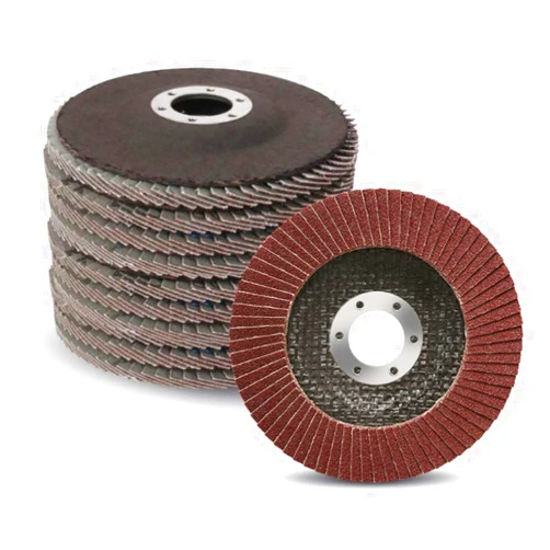 JOZOOES 40 Grit Calcined Aluminium Oxide Flap Sanding Disc 4-1/2×7/8 inch Grinding Flap Wheel - 10 PCS Type 29 Grinder Disc for Angle Grinder