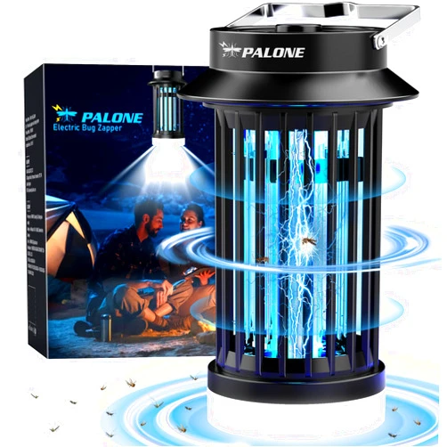 PALONE Bug Zapper for Outdoor Indoor, Mosquito Zapper Rechargeable Fly Killer, Portable Electric Fly Traps, Mosquito Killer, Insect Pest Control with LED Light for Backyard, Patio, Camping, Fishing