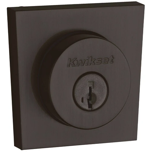 Kwikset 159SQT-11PS Halifax Square Double Cylinder Deadbolt Smart Key Venetian Bronze Finish